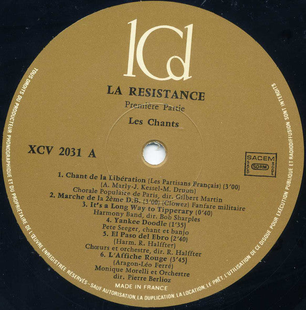 Various : Chants, Poèmes Et Discours Du Temps De La Résistance (2xLP, Comp, Mono, Gat)