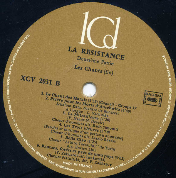Various : Chants, Poèmes Et Discours Du Temps De La Résistance (2xLP, Comp, Mono, Gat)