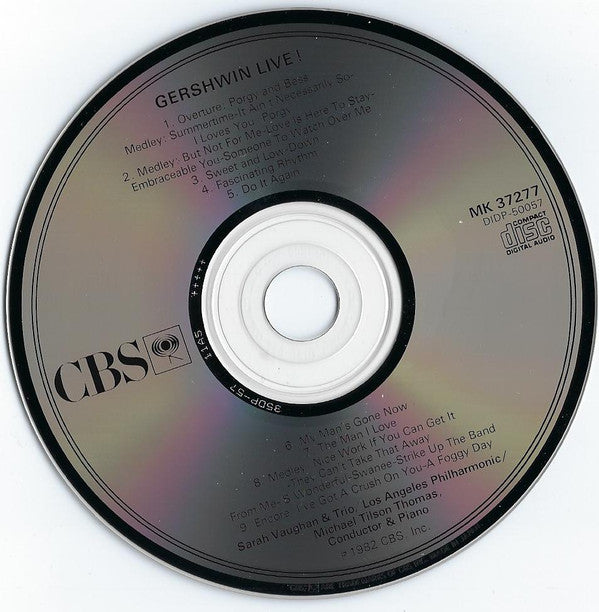 Michael Tilson Thomas | Sarah Vaughan, Los Angeles Philharmonic Orchestra : Gershwin Live! (CD, Album, RE)