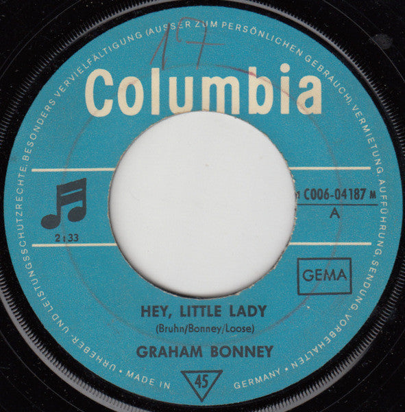 Graham Bonney : Hey, Little Lady (7", Single, Mono)