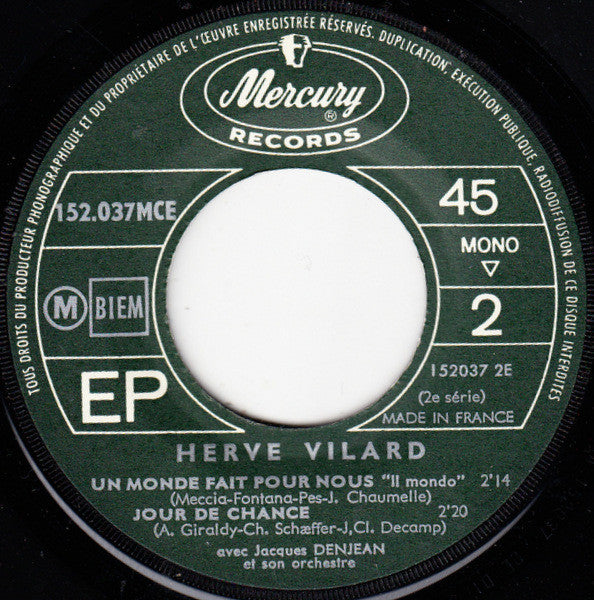 Hervé Vilard : Capri C'est Fini (7", EP, Mono)