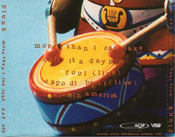 Plunk : More Than I Can Take (CD, EP)
