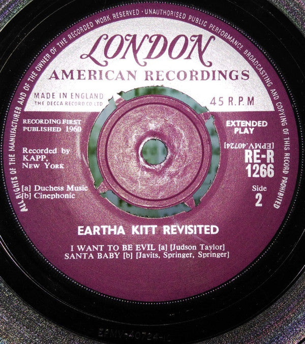 Eartha Kitt : Eartha Kitt Revisited (7", EP, Mono)