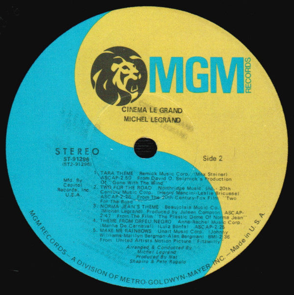 Michel Legrand : Cinema Legrand (LP, Album, Club, RE)