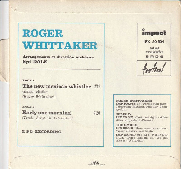 Roger Whittaker : The New Mexican Whistler (7", Single)