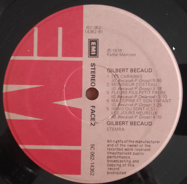 Gilbert Bécaud : Gilbert Bécaud  (LP, Album, Gat)