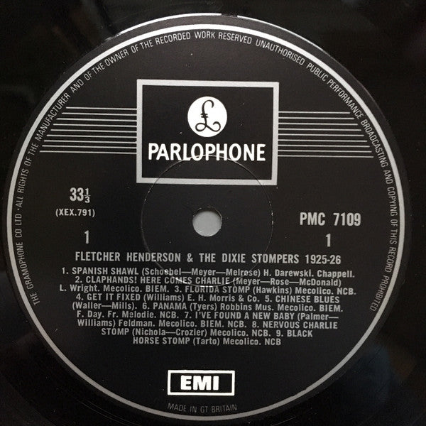 Fletcher Henderson & The Dixie Stompers : Fletcher Henderson & The Dixie Stompers 1925-26 (LP, Comp, Mono)
