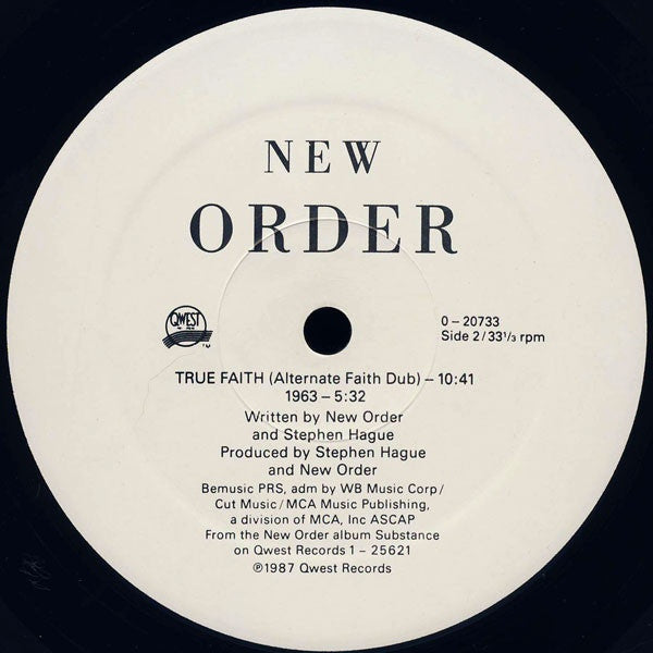 New Order : True Faith (12", SRC)