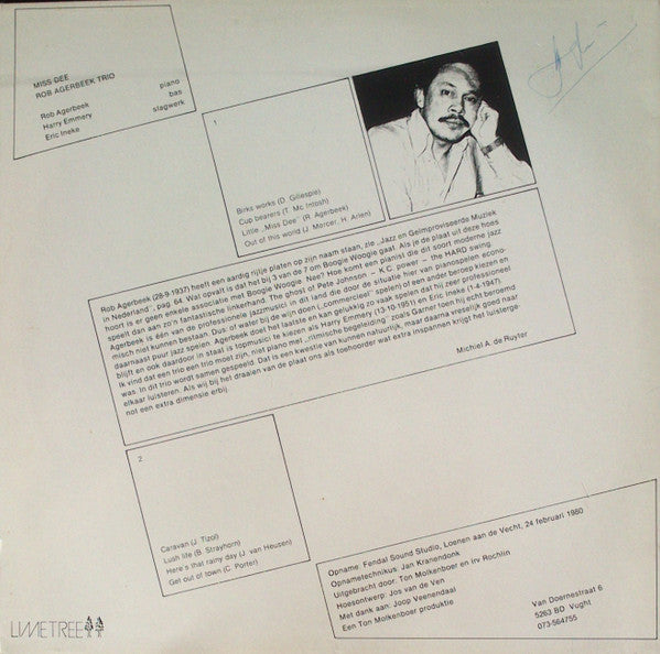 Rob Agerbeek Trio : Miss Dee (LP, Album)