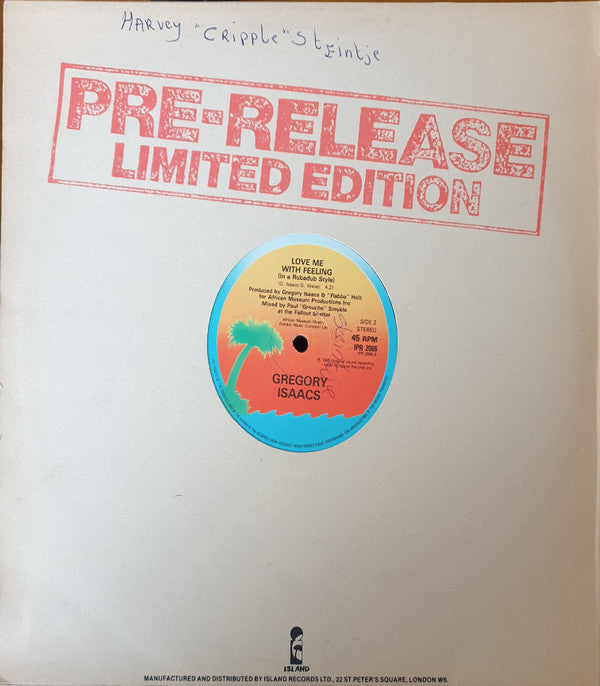 Gregory Isaacs : Love Me With Feeling (12", Ltd)