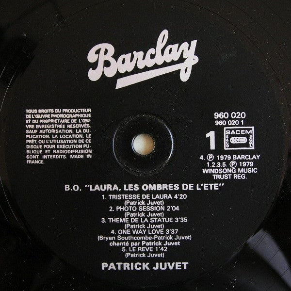 Patrick Juvet : Laura Les Ombres De L'été (LP, Album, Gat)
