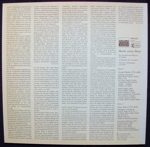 Joseph Haydn, Ignaz Pleyel : Haydn Contra Pleyel - A Harmonic War In London (LP, Album)