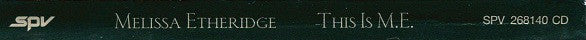 Melissa Etheridge : This Is M.E. (CD, Album)