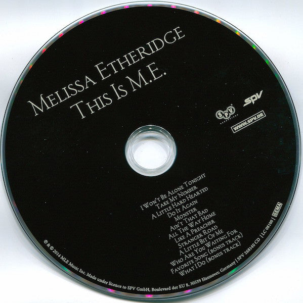 Melissa Etheridge : This Is M.E. (CD, Album)