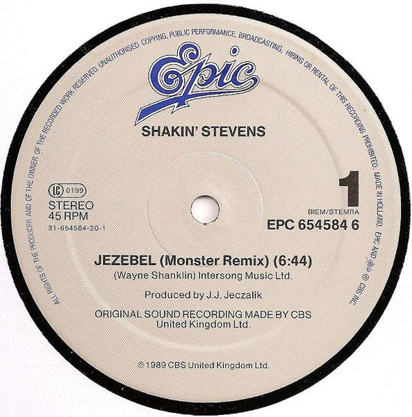 Shakin' Stevens : Jezebel (Monster Remix) (12")