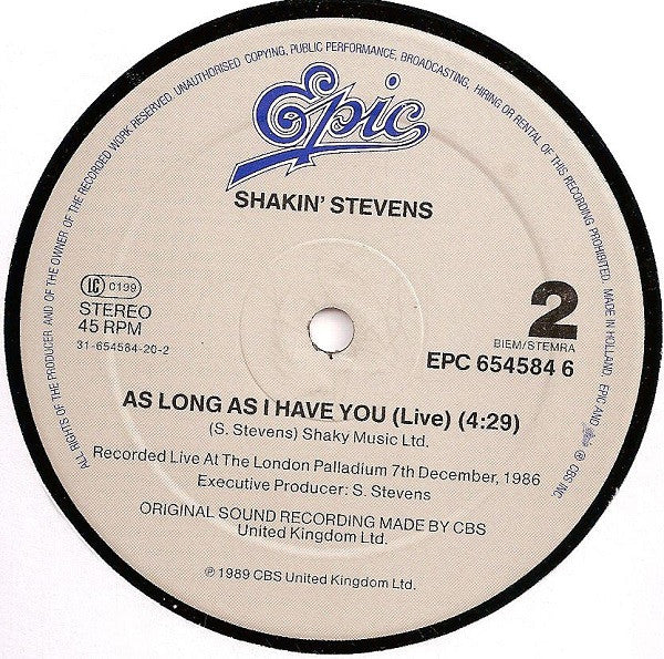 Shakin' Stevens : Jezebel (Monster Remix) (12")