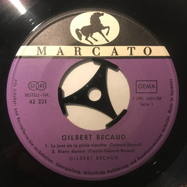 Gilbert Bécaud : Le Jour Où La Pluie Viendra (7", Single)