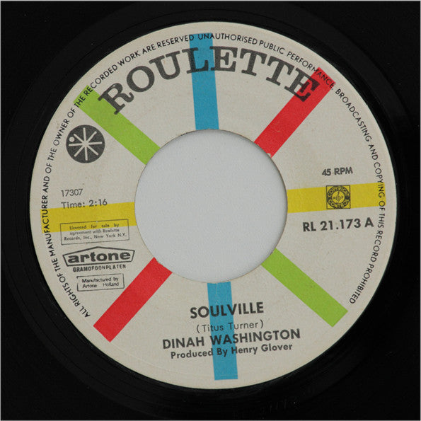 Dinah Washington : Soulville (7", Single)
