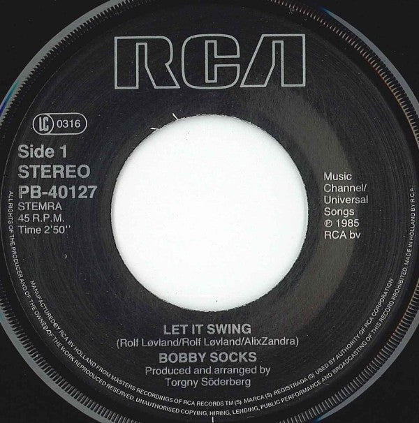 Bobbysocks!* : Let It Swing (7", Single)