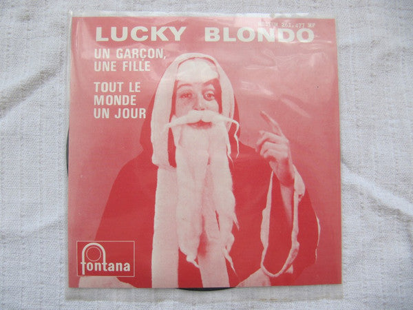 Lucky Blondo Avec Jacques Denjean Et Son Orchestre : Un Garçon, Une Fille / Tout Le Monde Un Jour (7", Single, Mono, Jukebox)
