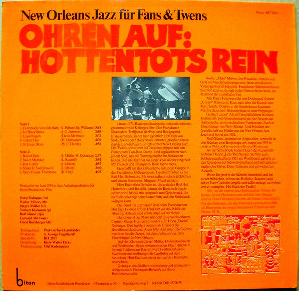 Red Hot Hottentots : Ohren Auf: Hottentots Rein (LP, Album)