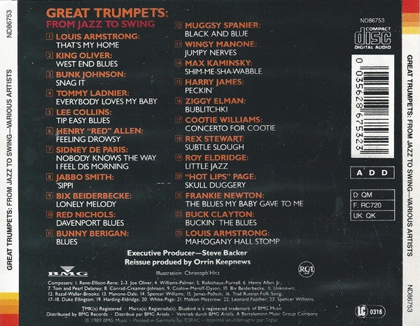 Various : Great Trumpets (Classic Jazz To Swing) (CD, Comp, RM)