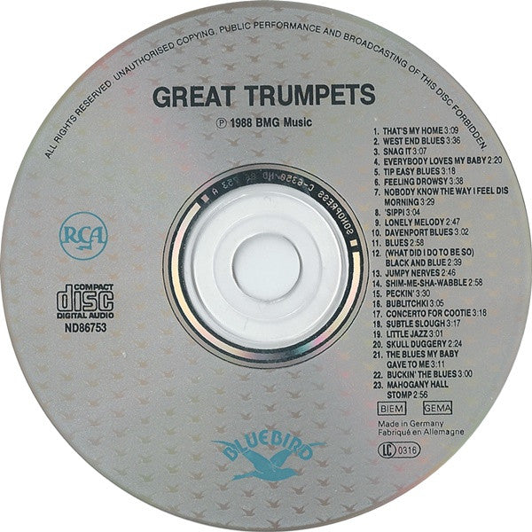 Various : Great Trumpets (Classic Jazz To Swing) (CD, Comp, RM)