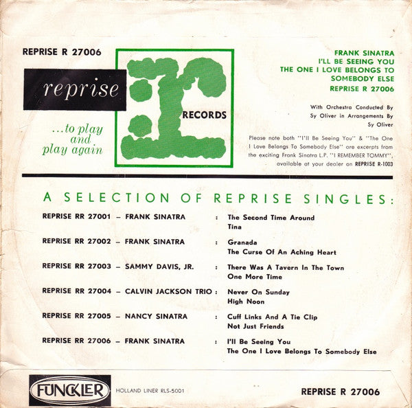 Frank Sinatra : I'll Be Seeing You (7", Single)