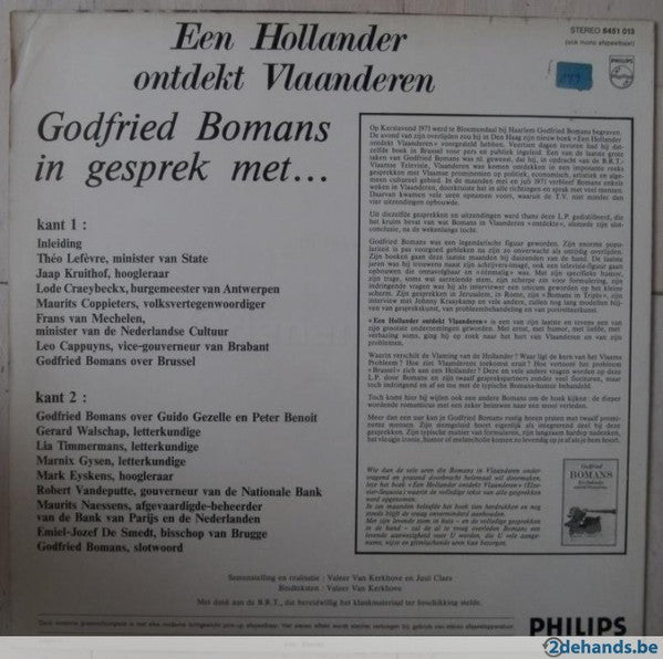 Godfried Bomans : Een Hollander Ontdekt Vlaanderen (LP, Album)