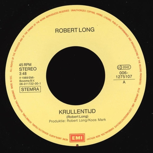 Robert Long : Krullentijd (7", Single)