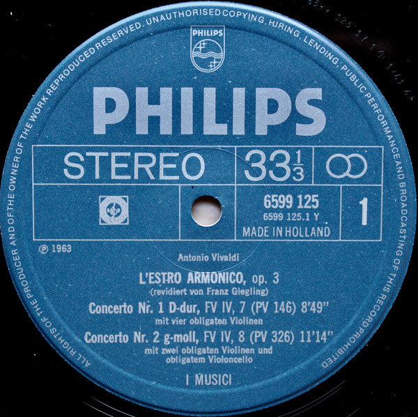 Antonio Vivaldi – I Musici : Vivaldi (18xLP, Comp + Box, Comp)