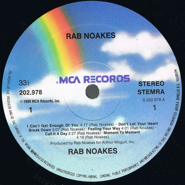 Rab Noakes : Rab Noakes (LP, Album)