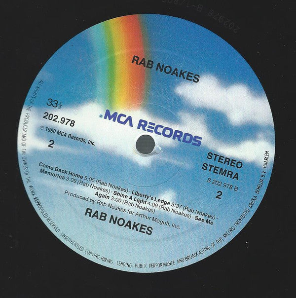 Rab Noakes : Rab Noakes (LP, Album)