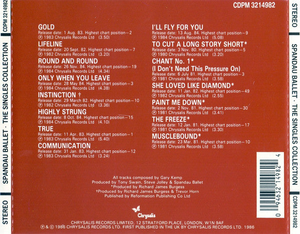 Spandau Ballet : The Singles Collection (CD, Comp, RE)