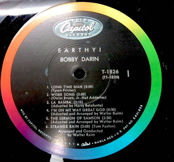 Bobby Darin : Earthy!  (LP, Album, Mono, Scr)