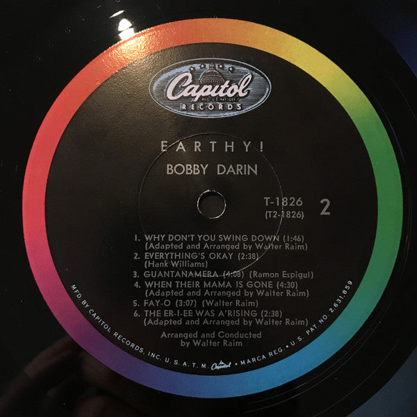 Bobby Darin : Earthy!  (LP, Album, Mono, Scr)