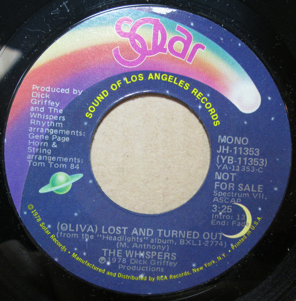 The Whispers : (Oliva) Lost And Turned Out (7", M/Print, Promo)