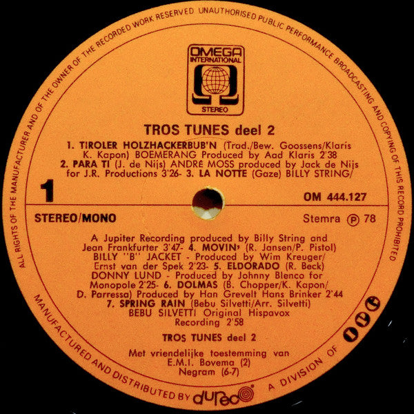 Various : Tros Tunes Deel 2 (LP, Comp)