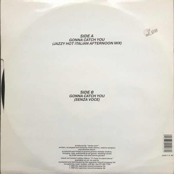 Lonnie Gordon : Gonna Catch You (Remix) (12")