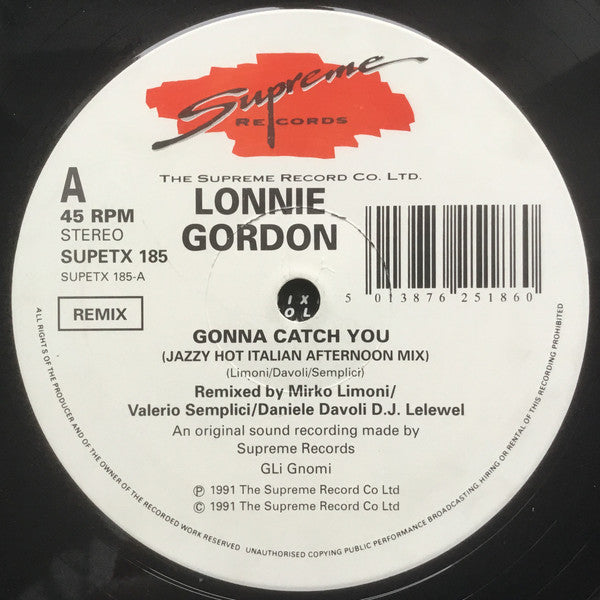 Lonnie Gordon : Gonna Catch You (Remix) (12")