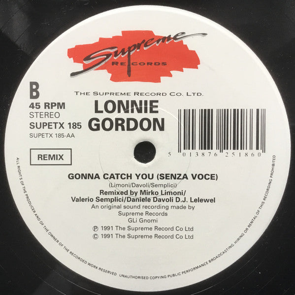 Lonnie Gordon : Gonna Catch You (Remix) (12")