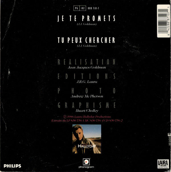 Johnny Hallyday : Je Te Promets (7", Single)