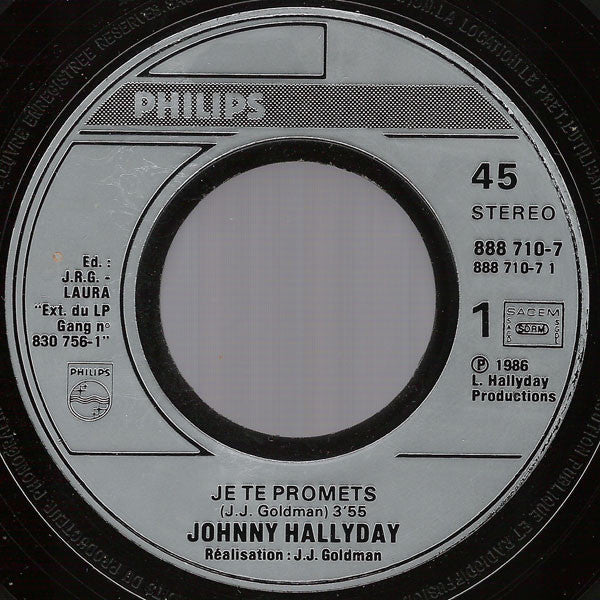 Johnny Hallyday : Je Te Promets (7", Single)