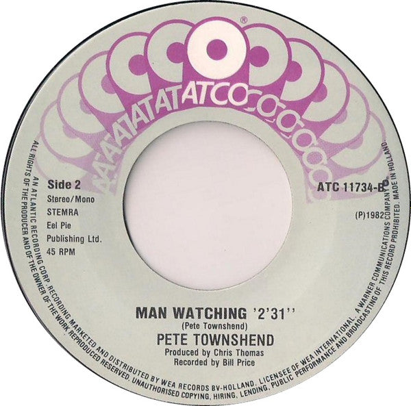 Pete Townshend : Face Dances Pt. 2 (7", Single)