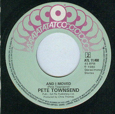 Pete Townshend : Rough Boys (7")