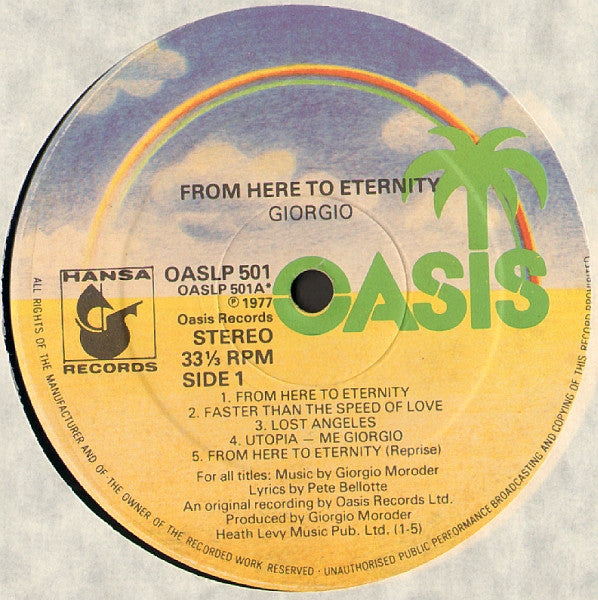 Giorgio* : From Here To Eternity (LP, Album, P/Mixed)
