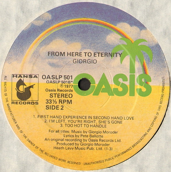 Giorgio* : From Here To Eternity (LP, Album, P/Mixed)