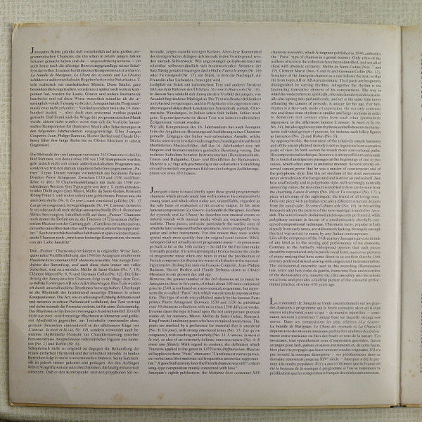 Clément Janequin - Ensemble Polyphonique De L'O.R.T.F., Charles Ravier : Chansons Nouvelles (LP, Album, gat)