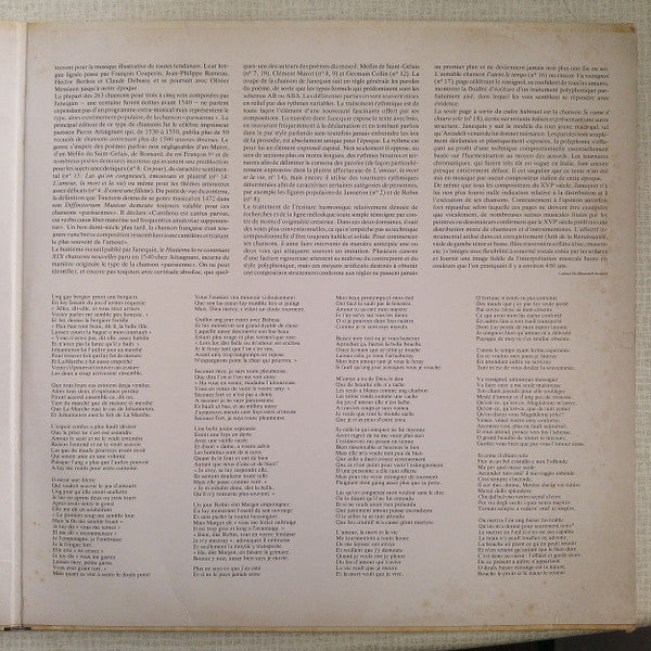 Clément Janequin - Ensemble Polyphonique De L'O.R.T.F., Charles Ravier : Chansons Nouvelles (LP, Album, gat)