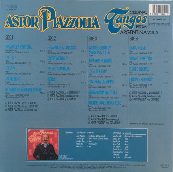 Astor Piazzolla : Original Tangos From Argentina Vol. 2 (2xLP, Comp)